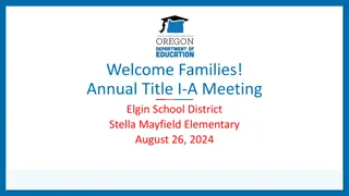 Family Engagement Meeting for Title I-A Program at Stella Mayfield Elementary