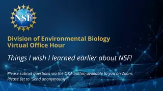 Important Updates and Opportunities in Environmental Biology from NSF