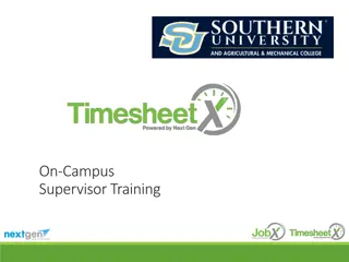 Efficient Timesheet Management Training for On-Campus Supervisors