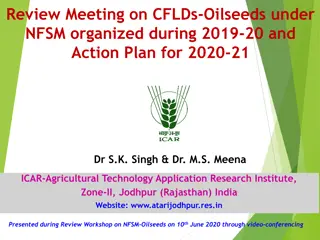 Review of CFLDs-Oilseeds under NFSM and Action Plan for 2020-21