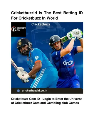 Cricketbuzzid Is The Best Betting ID For Cricketbuzz In World