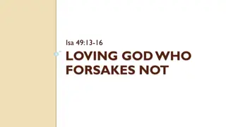 God's Unfailing Love and Care for His Children