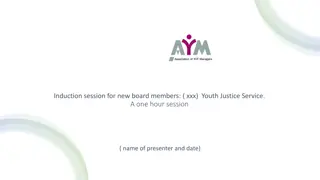 Youth Justice Service Induction and Overview