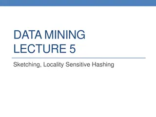 Sketching and Locality Sensitive Hashing in Data Mining