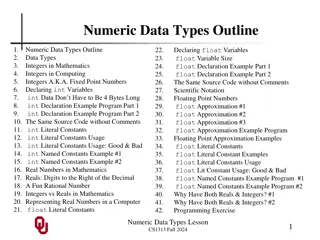 Numeric Data Types in Programming