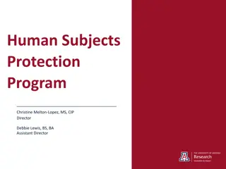 Overview of Human Subjects Protection Program Activities in 2020