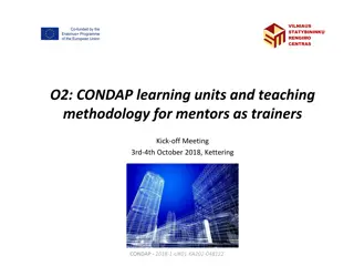 CONDAP Learning Units and Teaching Methodology for Mentors