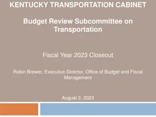 FY 2023 Kentucky Transportation Cabinet Budget Review