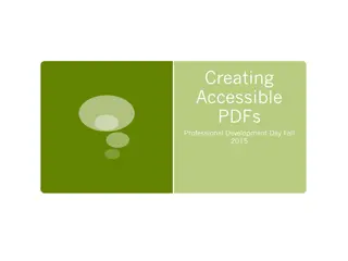 Creating Accessible PDFs - Professional Development Resources and Tips