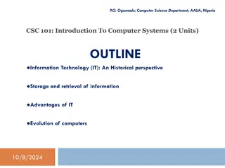 Information Technology Overview and Objectives in Computer Science Department at AAUA, Nigeria