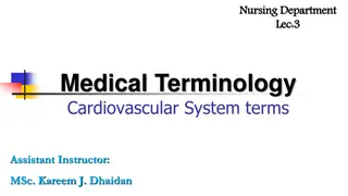 Medical Terminology in Cardiovascular System for Nursing Students