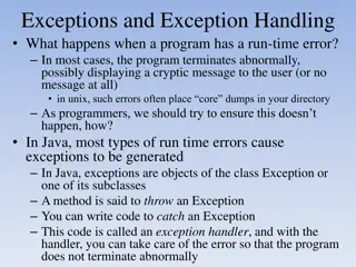 Understanding Java Exception Handling