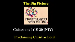 Proclaiming Christ as Lord - Colossians 1:15-20 Reflection