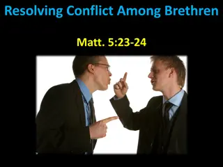 Resolving Conflict Among Brethren According to Matt. 5:23-24