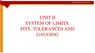 Understanding System of Limits, Fits, Tolerances, and Gauging