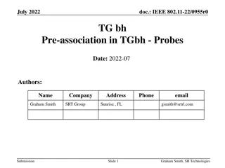 IEEE 802.11-22/0955r0 TGbh Pre-association Schemes Exploration