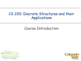 CS 220: Discrete Structures and Their Applications Course Introduction