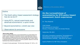 Dutch Experiences with Econometrics in RTD Policy Impact Assessment