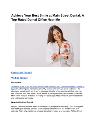 Achieve Your Best Smile at Main Street Dental_ A Top-Rated Dental Office Near Me