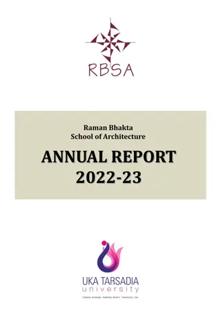 Raman Bhakta School of Architecture Annual Report 2022-23 Faculty and Staff Details