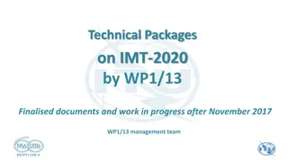 Overview of IMT-2020 Technical Packages by WP1/13