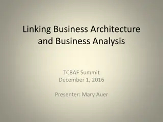 The Connection Between Business Architecture and Business Analysis