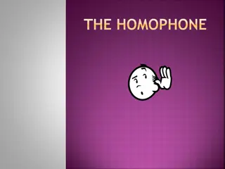 Explore Homophones: Fun and Educational Quiz with Examples