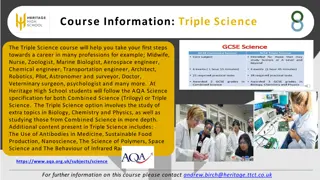 Explore Triple Science Course at Heritage High School