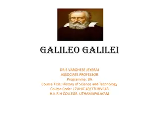 Exploring the Life and Contributions of Galileo Galilei