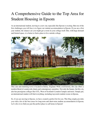 A Comprehensive Guide to the Top Area for Student Housing in Epsom