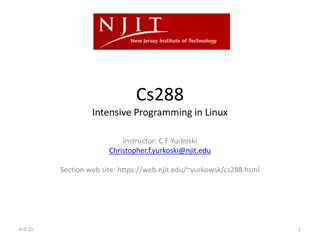 CS288 Intensive Programming in Linux - Course Updates and Homework Review