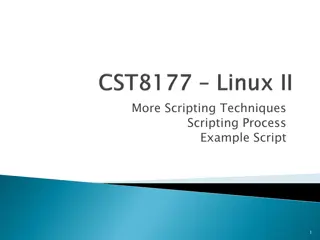 Introduction to Scripting Techniques and Process