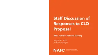 Staff Discussion on Responses to CLO Proposal at 2022 Summer National Meeting