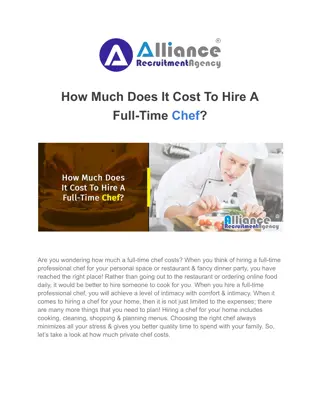 How Much Does It Cost To Hire A Full-Time Chef