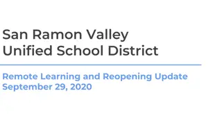 San Ramon Valley Unified School District Remote Learning and Reopening Update