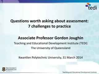 Enhancing Assessment Practices in Higher Education: Challenges and Insights