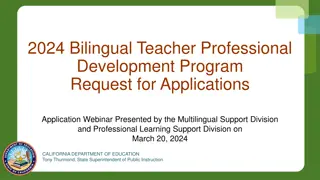 2024 Bilingual Teacher Professional Development Program Application Details