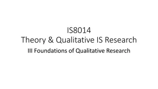 Foundations of Qualitative Research: Understanding Methods and Data