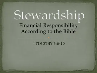 Biblical Perspective on Financial Responsibility and Stewardship