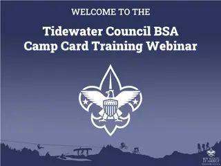 Tidewater Council BSA Camp Card Training Webinar & Campership Opportunities