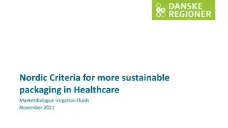 Nordic Criteria for Sustainable Healthcare Packaging