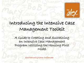 Intensive Case Management Toolkit for Housing First Programs