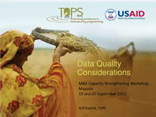 Understanding Data Quality Considerations in Monitoring and Evaluation Capacity Strengthening