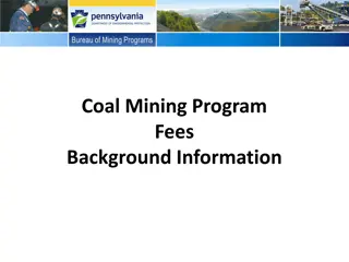 Coal Mining Program Fees and Cost Analysis