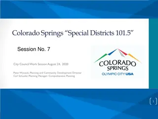 Comprehensive Overview of Colorado Springs Special Districts Work Sessions