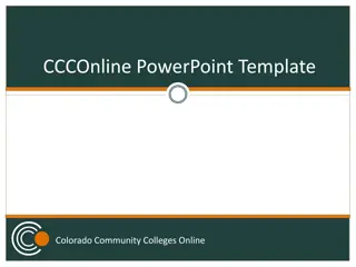 Effective Slide Design Guidelines for CCCOnline Presentations