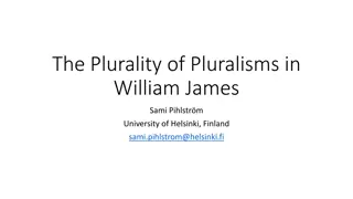 The Plurality of Pluralisms in William James