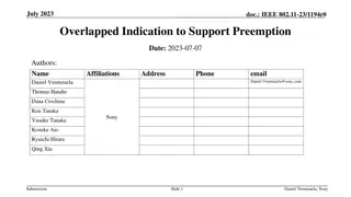 Overlapped Indication for Event-Based Low Latency Traffic Support in IEEE 802.11