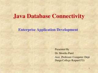 Introduction to Java Database Connectivity (JDBC) in Enterprise Application Development