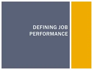 Job Performance and its Determinants